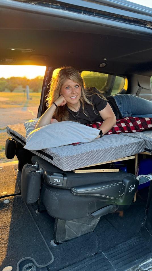 Turn your minivan into a cozy camper in minutes!